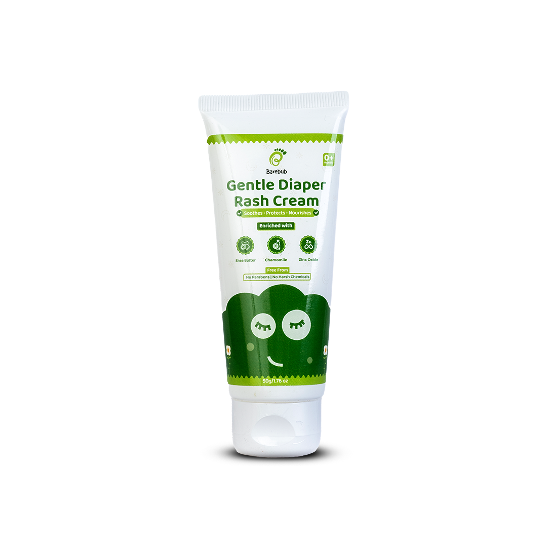 Tube of Gentle Diaper Rash Cream on a white background