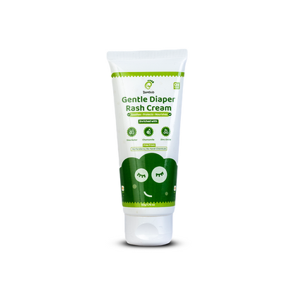 Tube of Gentle Diaper Rash Cream on a white background